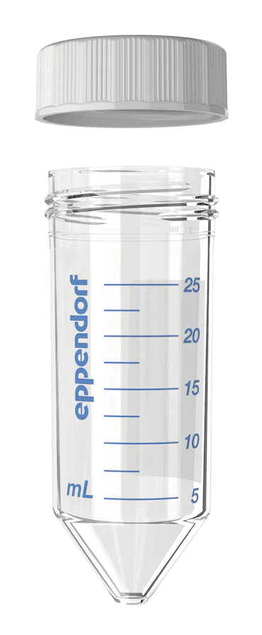 艾本德Eppendorf Conical Tubes 25 mL 帶螺旋蓋, 25 mL, 啟動套裝，4  個單離心管架，6  個轉(zhuǎn)子適配器，轉(zhuǎn)子孔可容納 50  mL 錐形管, PCR 潔凈級, 無